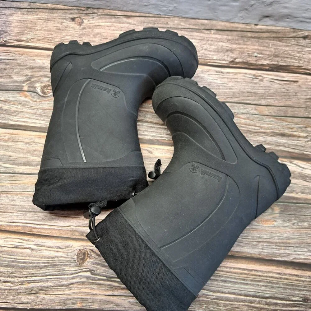 Kamik Kids Rubber Snow boots size‎ 1 black Excellent condition